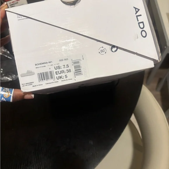 Aldo Bohemina Multicolor Crochet Flatform Sandal - Picture 4 of 4